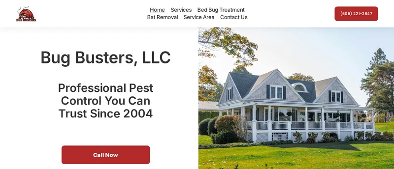 Homepage of Bug Busters